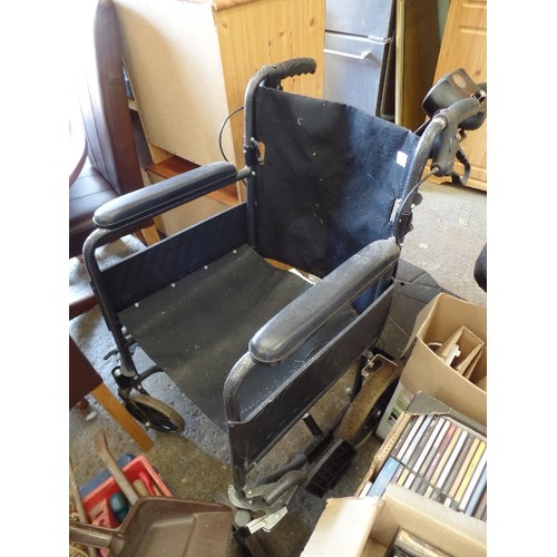 457 - SMALL WHEELED ROMA MEDICAL WHEELCHAIR.