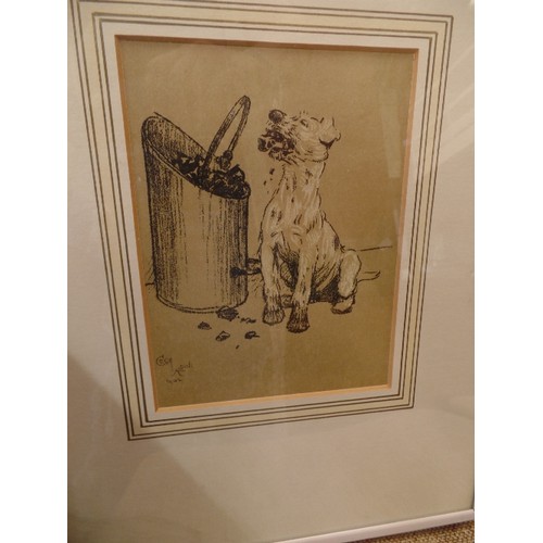 490 - 3 FRAMED AND GLAZED CECIL ALDIN PRINTS OF DOGS