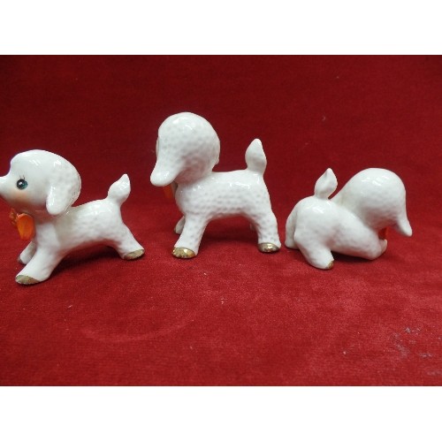 14 - SET OF 3 USSR CHINA LAMB FIGURES