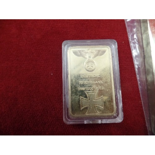 25 - 2 REPLICA GERMAN REICHSBANK GOLD BARS