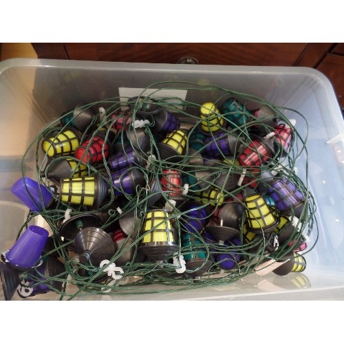 552 - BOX OF MULTI COLOUR LED LANTERN LIGHTS