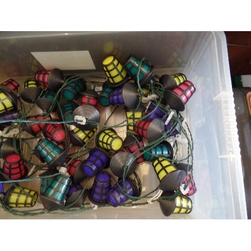 552 - BOX OF MULTI COLOUR LED LANTERN LIGHTS