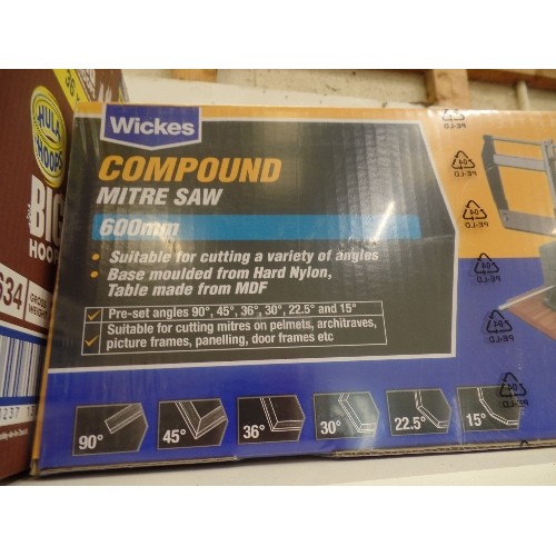 591 - WICKES NEW AND SEALED COMPOUND MITRE SAW 600MM