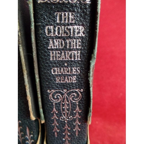 265 - 3 LITTLE VINTAGE BOOKS. THE CLOISTER & THE HEARTH, THE WOMAN IN WHITE, BARCHESTER TOWERS.