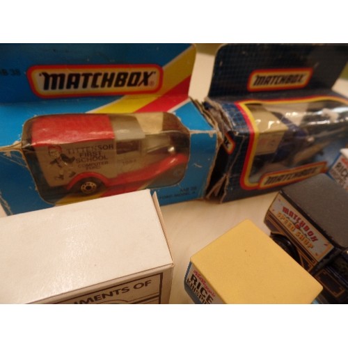 356 - COLLECTION OF MATCHBOX DIE-CAST BRANDED VEHICLES. INC KELLOGGS, McVITIES DIGESTIVES, RICE CRISPIES ,... 