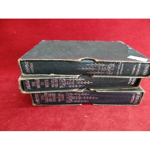 189 - 3 LITTLE VINTAGE BOOKS. THE CLOISTER & THE HEARTH, THE WOMAN IN WHITE, BARCHESTER TOWERS.