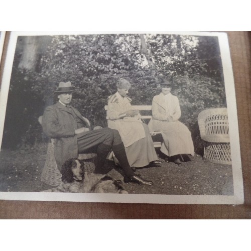 76 - 2 LOVELY VINTAGE 1920'S PHOTO ALBUMS. SEPIA PHOTOGRAPHS OF PEOPLE & PLACES. INCLUDING MR PINCHIN'S A... 