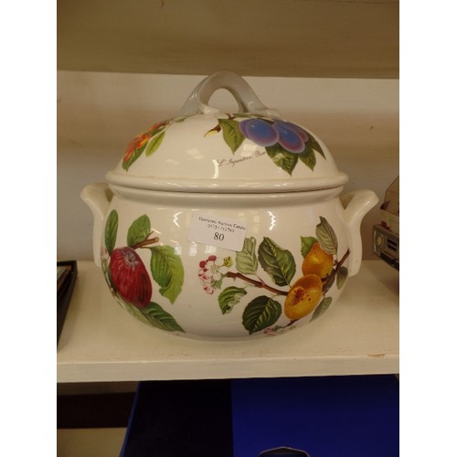 80 - LARGE PORTMEIRION ROMONA LIDDED TUREEN 'THE GODDESS OF FRUIT'