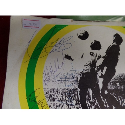 96 - NORWICH CITY LOT. INCLUDES SIGNED 45RPM RECORD 'THE CANARIES IN SONG' SUNDERLAND/NORWICH FA CUP FINA... 