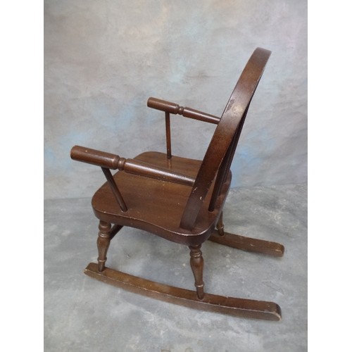 232 - LOVELY CHILD'S WINDSOR STYLE ROCKING CHAIR AGED 2-4 YEARS