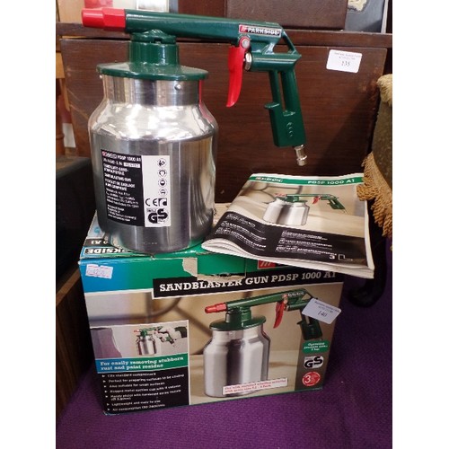 122 - AIR PAINT SPRAY GUN. PDFP 500 A1. BY PARKSIDE. APPEARS NEW/BOXED. WITH INSTRUCTIONS.