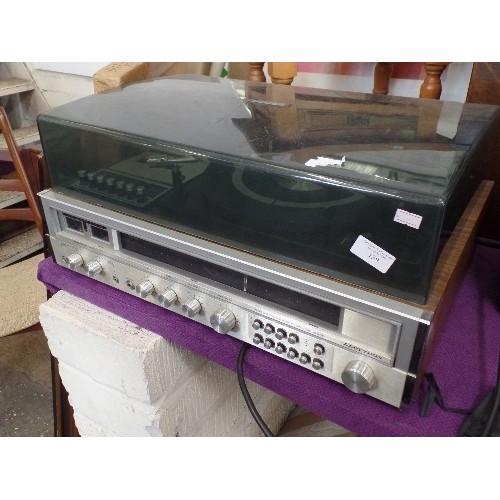 139 - RETRO LLOYTRON TURNTABLE/RECORD DECK. STEREO CASSETTE TAPE RECORDER/MPX STEREO RECEIVER.