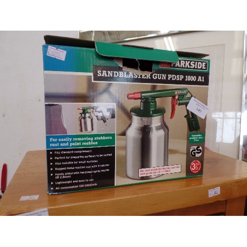 140 - SANDBLASTER GUN PDSP 1000 A1. PARKSIDE. BOXED.