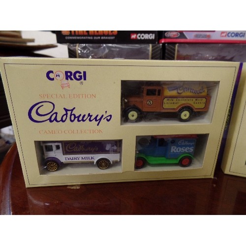 213 - 7 X NEW/BOXED DIE-CAST SCALE MODEL VEHICLE SETS. INCLUDES RAF GROUND CREW SUPPORT SET, CORGI FIRE HE... 