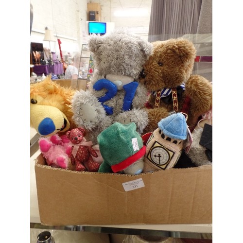 231 - BOX FULL OF [SOME NEW WITH TAGS] ME TO YOU/TY BEANIES /MOSHLINGS ETC BEARS. ALSO A GOSH!-MERMAID AND... 