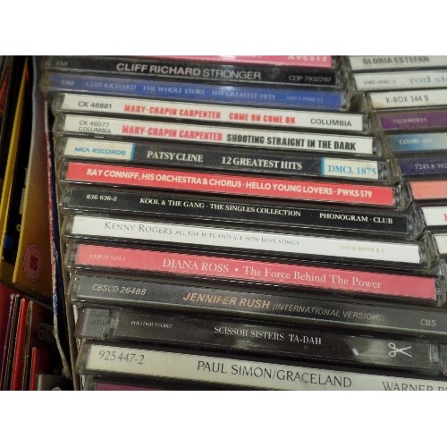 242 - 2 CRATES FULL OF MIXED MUSIC CD'S, INCLUDES SHANIA TWAYNE, WILLIE NELSON, JIMMY NAIL, STEVIE WONDER ... 