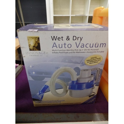 190 - WET & DRY VACUUM. MULTI-FUNCTION WET/DRY PICK-UP. ALSO INFLATES POOL FLOATS & AIR MATTRESSES ETC.