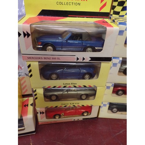 238 - MAISTO SUPERCAR COLLECTION, AND SHELL SPORTSCAR COLLECTION. 10 X BOXED DIE-CAST SUPER CARS. FERRARI,... 