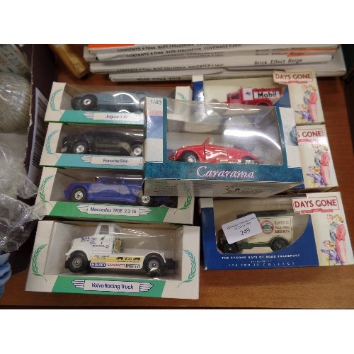 249 - LLEDO DAYS GONE VEHICLES, AND MOBIL PERFORMANCE CARS. TOTAL OF 8 X BOXED DIE CAST.