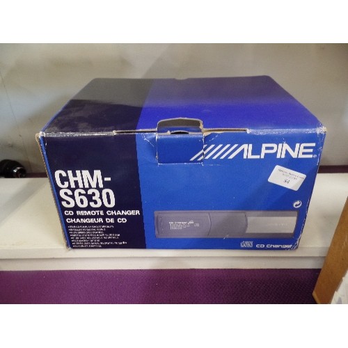 84 - ALPINE CHM-30 CD REMOTE CHANGER. WITH BOX.