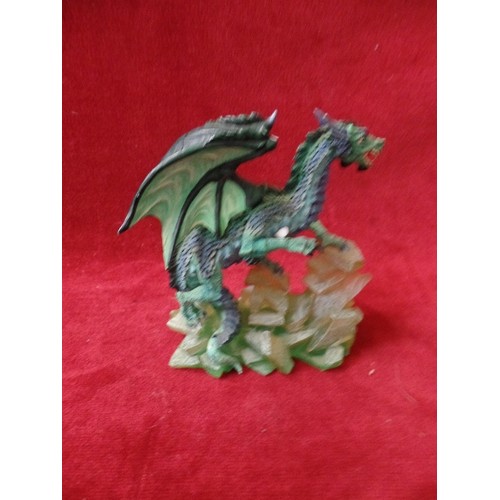 151 - 15 X DRAGONS. RESIN. A  FEW NIBBLES ON A COUPLE OF THEM, TIPS OF WINGS ETC.