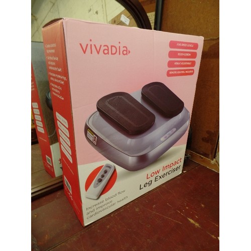 237 - VIVADIA LOW IMPACT LEG EXERCISER. REMOTE CONTROL, TOUCH SCREEN, 5 SPEED LEVELS. INCREASES BLOOD FLOW... 