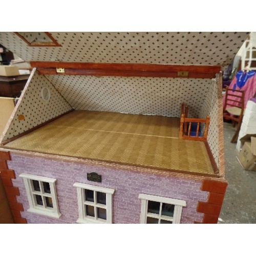 280 - DOLLS HOUSE 'APPLETREE COTTAGE. CARPETED. ALSO HAS ATTIC AND EXTENSION. GOOD QUALITY CONTENTS & FURN... 