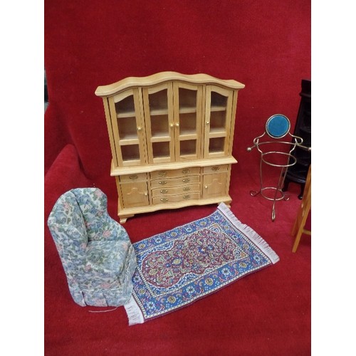 280 - DOLLS HOUSE 'APPLETREE COTTAGE. CARPETED. ALSO HAS ATTIC AND EXTENSION. GOOD QUALITY CONTENTS & FURN... 