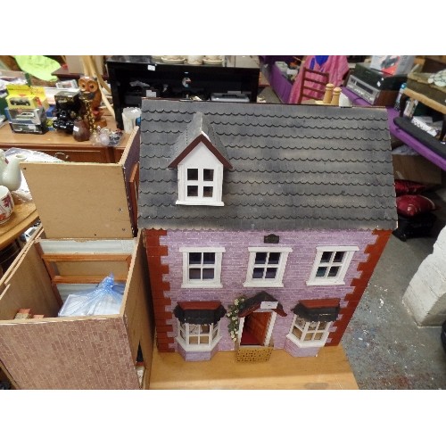 280 - DOLLS HOUSE 'APPLETREE COTTAGE. CARPETED. ALSO HAS ATTIC AND EXTENSION. GOOD QUALITY CONTENTS & FURN... 