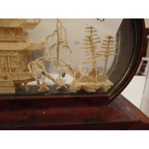 323 - 1950'S CHINESE CORK PAGODA DIORAMA.