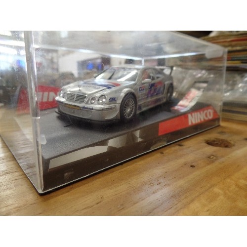 345 - DIE-CAST MERCEDES CLK DTM RALEIGH CAR IN DISPLAY BOX.