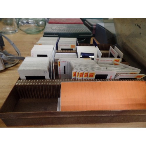 349 - PHOTOGRAPHIC SLIDES. CONTAINED IN 7 X INDEX BOXES.