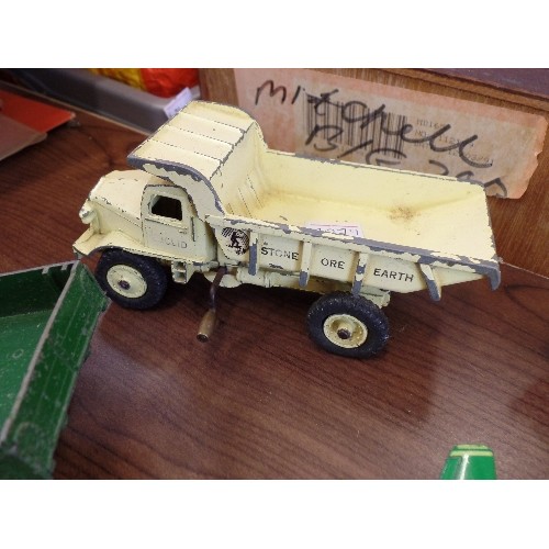 374 - VINTAGE DIE-CAST DINKY, BRITAINS ETC. INC: EUCLID REAR DUMP TRUCK 965, BEDFORD MECCANO, CORGI QUARTE... 