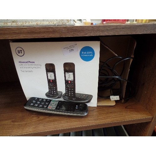 379 - BT HANDSETS. [THE PHONE PICTURED & DESCRIBED ON THE BOX IS NOT THE PHONE IN THE BOX!]