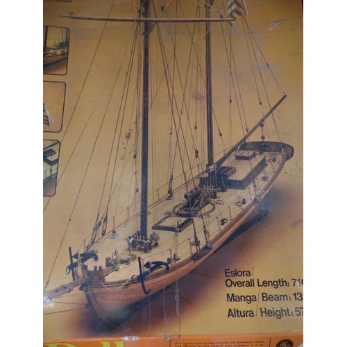 388 - SAILSHIP/CUTTER, 1:50 SCALE WOODEN MODEL KIT. 'DALLAS REVENUE CUTTER, NEW YORK 1815'