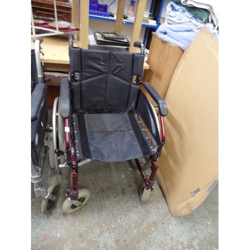 406 - WHEELCHAIR. DMA ESCAPE SE. LARGE WHEELED. NO FOOT RESTS