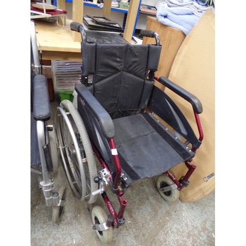 406 - WHEELCHAIR. DMA ESCAPE SE. LARGE WHEELED. NO FOOT RESTS