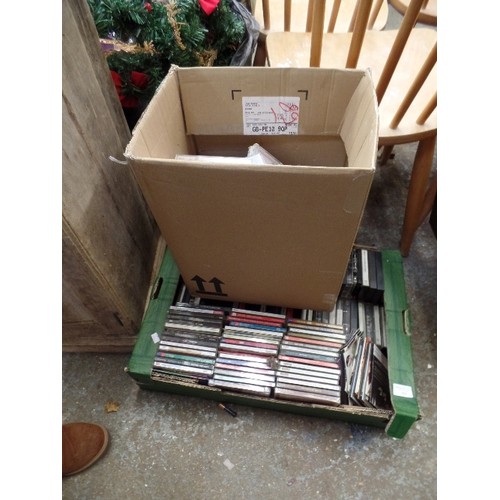 458 - 2 BOXES OF CD'S AND CASSETTES