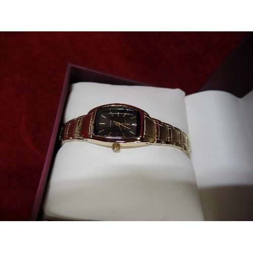 9 - ACCURIST DIAMOND GOLD METAL LADIES WATCH (WORKING)