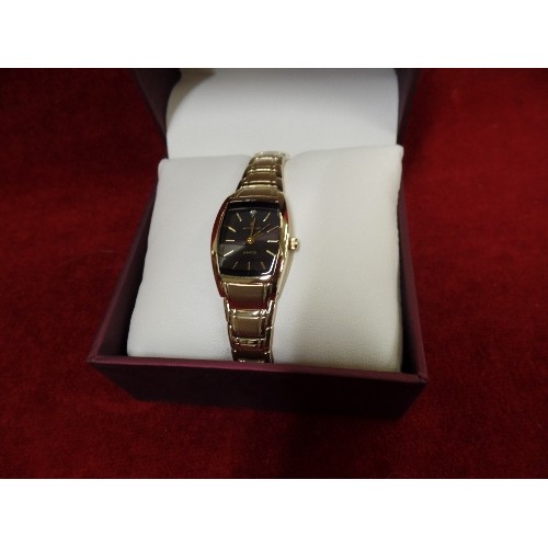 9 - ACCURIST DIAMOND GOLD METAL LADIES WATCH (WORKING)