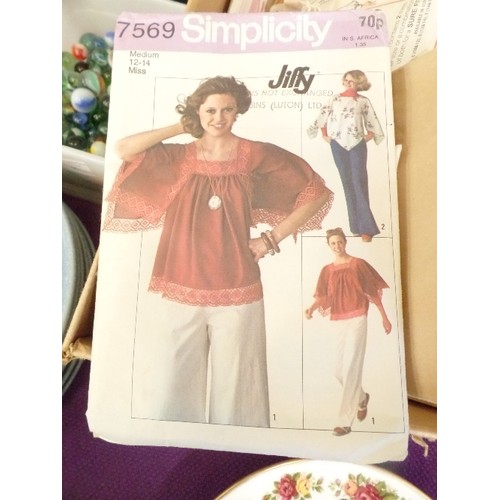 87 - VINTAGE PAPER SEWING PATTERNS. BUTTERICK, SIMPLICITY ETC.