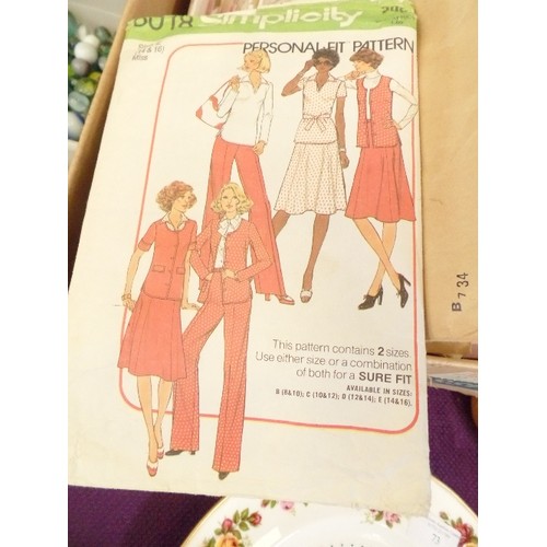 87 - VINTAGE PAPER SEWING PATTERNS. BUTTERICK, SIMPLICITY ETC.