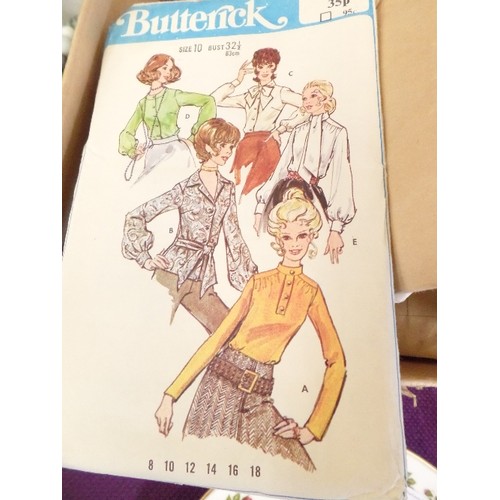 87 - VINTAGE PAPER SEWING PATTERNS. BUTTERICK, SIMPLICITY ETC.