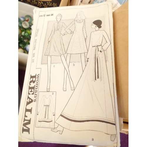 87 - VINTAGE PAPER SEWING PATTERNS. BUTTERICK, SIMPLICITY ETC.