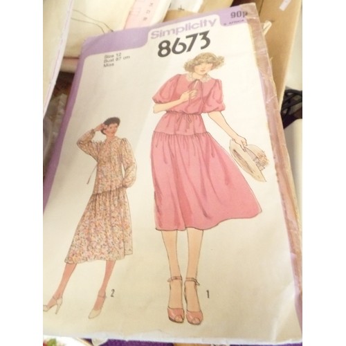 87 - VINTAGE PAPER SEWING PATTERNS. BUTTERICK, SIMPLICITY ETC.