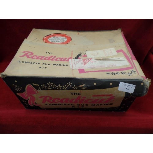 86 - 'THE READICUT RUG-MAKING KIT' FROM THE GOOD HOUSE-KEEPING INSTITUTE. VINTAGE.