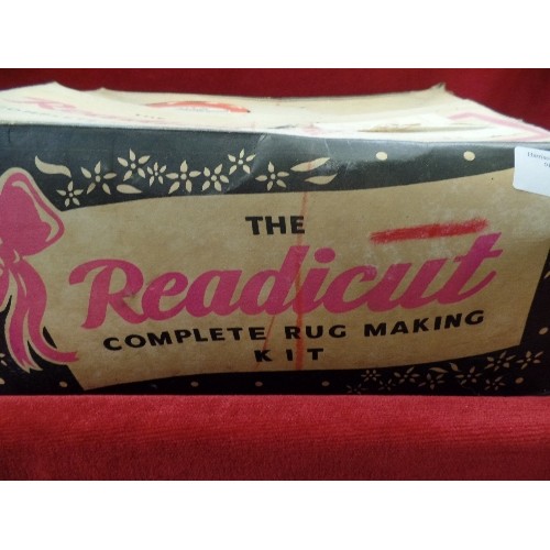 86 - 'THE READICUT RUG-MAKING KIT' FROM THE GOOD HOUSE-KEEPING INSTITUTE. VINTAGE.