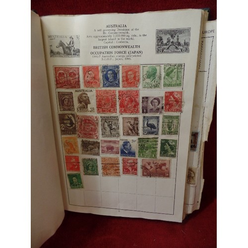 108 - VINTAGE STAMPS CONTAINED IN A STAMP ALBUM.