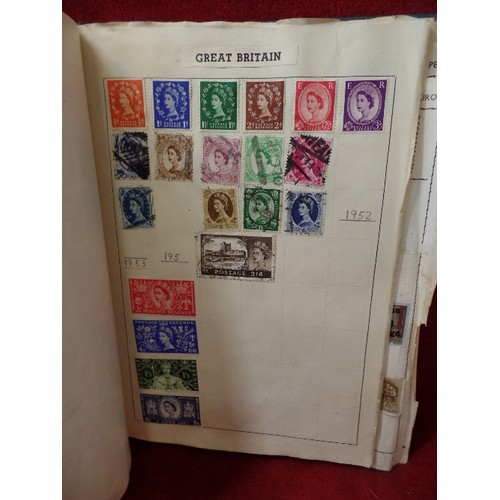 108 - VINTAGE STAMPS CONTAINED IN A STAMP ALBUM.