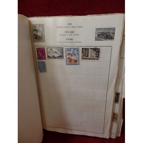 108 - VINTAGE STAMPS CONTAINED IN A STAMP ALBUM.